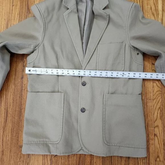 Duluth Trading Fire Hose Presentation Field Jacket Mens Size M Tan 2 Button - Picture 3 of 6